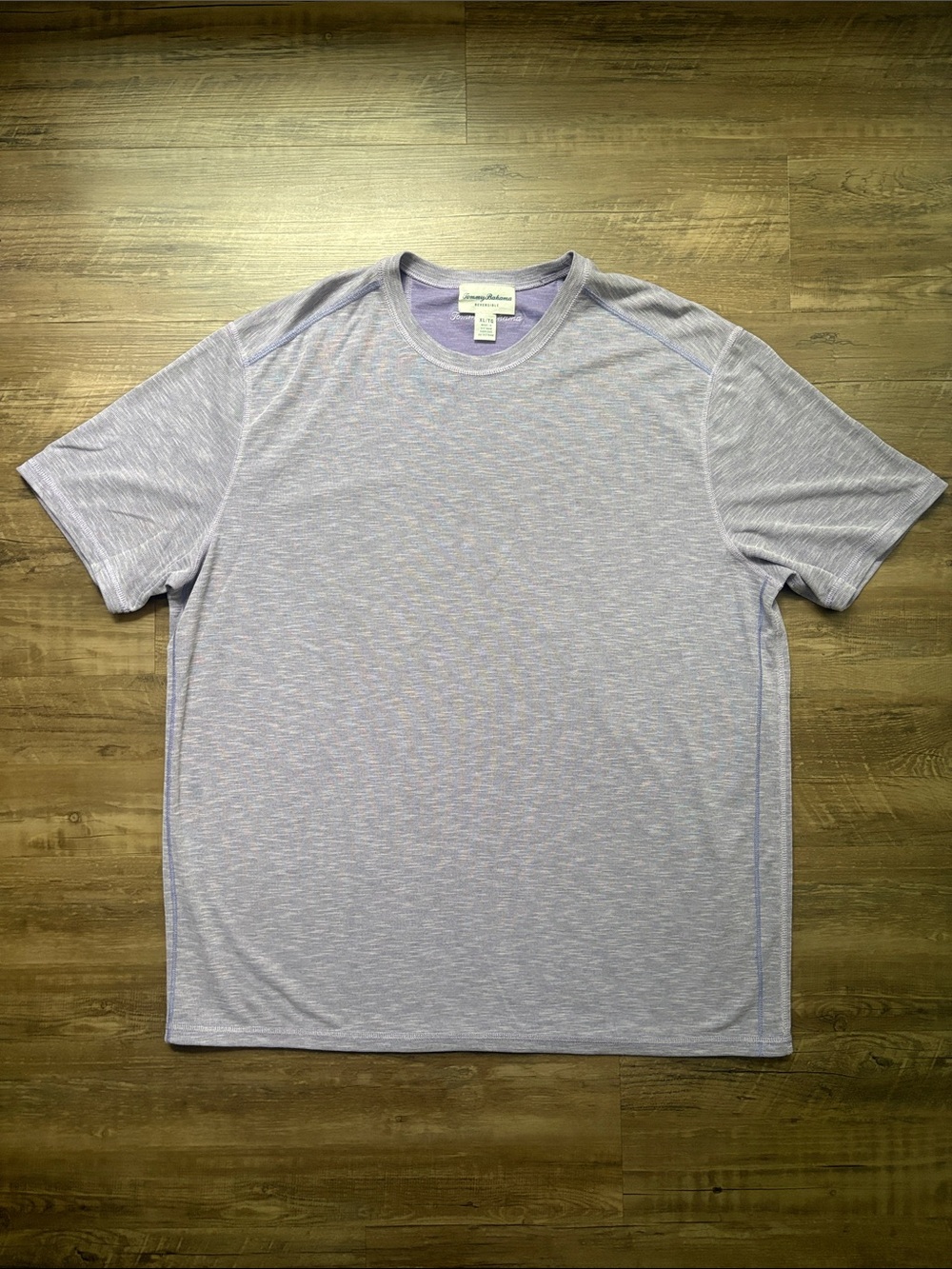 Tommy Bahama Reversible Men's Light Lavender Heather Short-Sleeve Crew Tee